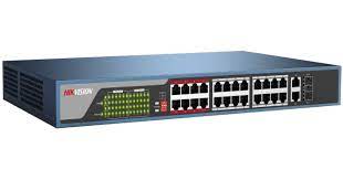 Hikvision 24 Port 100 Mbps Long-Range Unmanaged PoE Switch